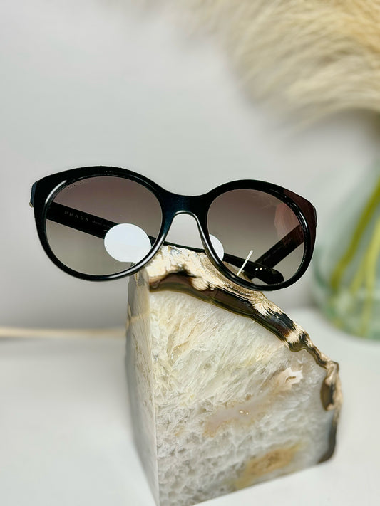 Black Prada Rounded Cat Eye Sunglasses