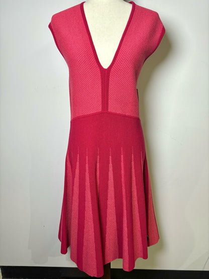 Women Size 50 Emporio Armani Magenta Tweed Knit Dress