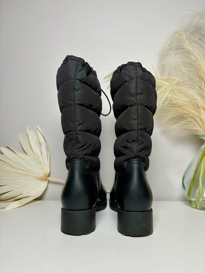 W Shoe Size 39 Moncler Black Rubber Boots