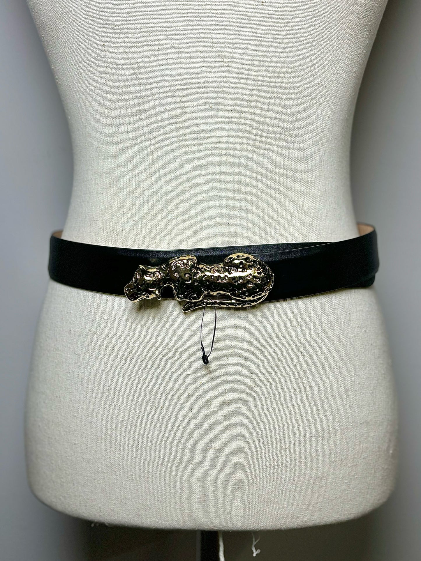 Women's Chico's Leather L Used Belt Leopard Buckle