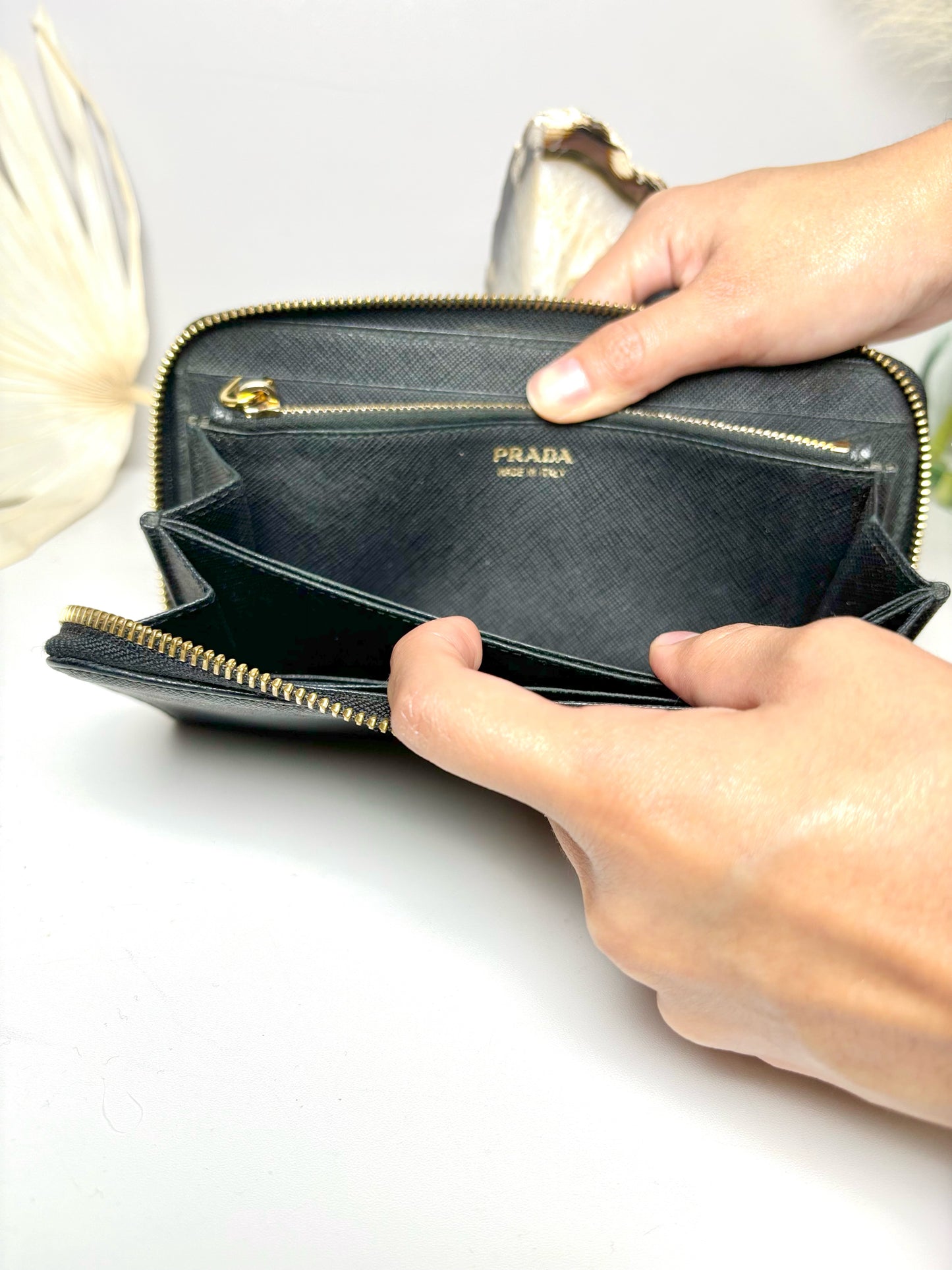 Prada Saffiano Leather Black Wallet