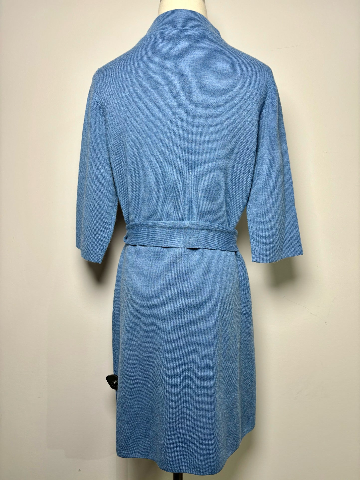 Women Size S Ann Mashburn Blue Solid Wool Dress