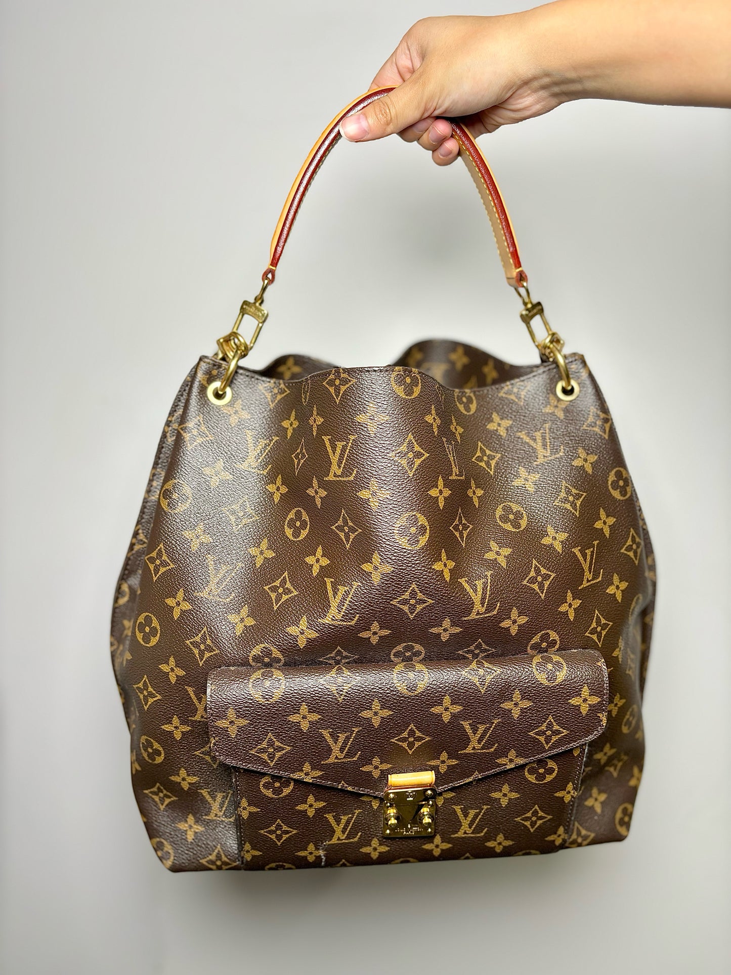 Louis Vuitton Brown Monogram Metis Hobo 2014 Hobo Bag