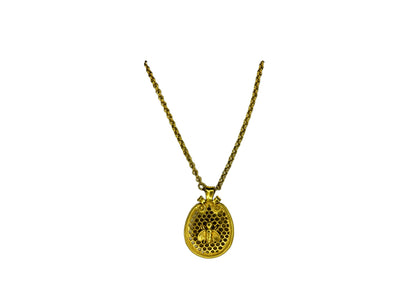 Julie Vos Gold Honeycomb Bee Necklace