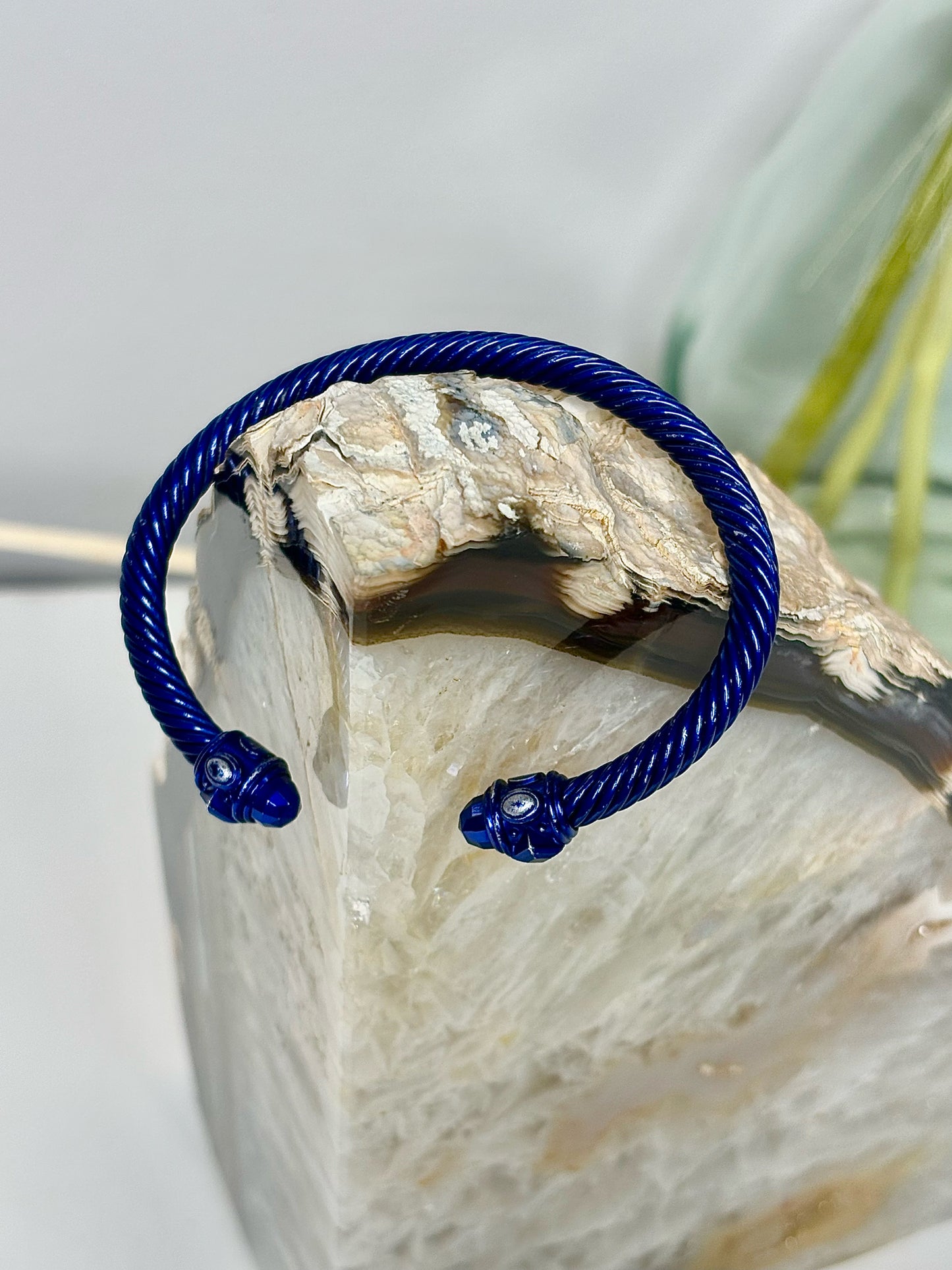 Blue Twist Cable David Yurman Solid Renaissance Bracelet