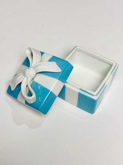 Blue Tiffany & Co. Jewelry Porcelain Trinket Jewelry Box