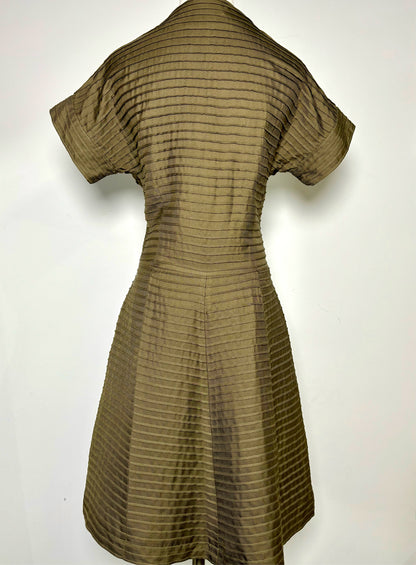 Women Size 8 Mayle Maison Olive Silk Midi Dress