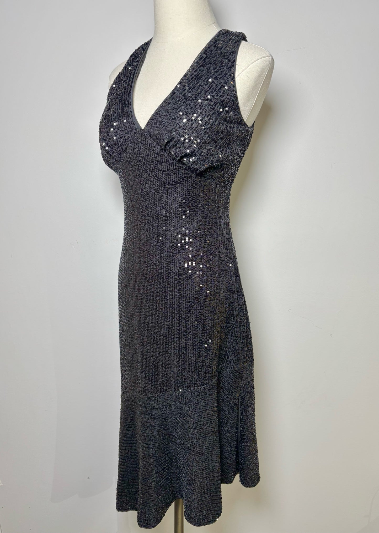 Women Size M BCBG Max Azria Black Sequins Dress