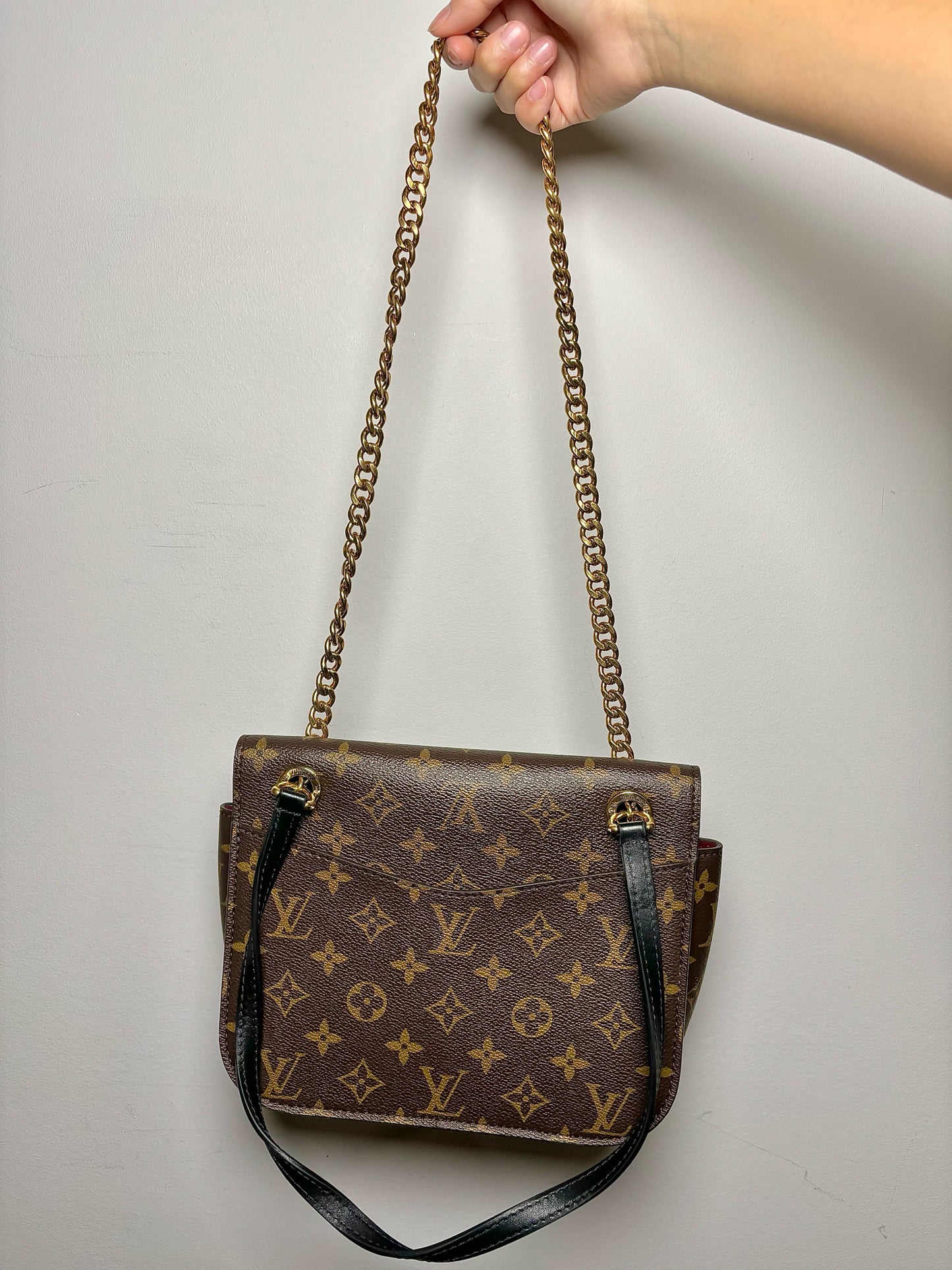 Louis Vuitton Monogram Coated Canvas Used Brown Medium Passy