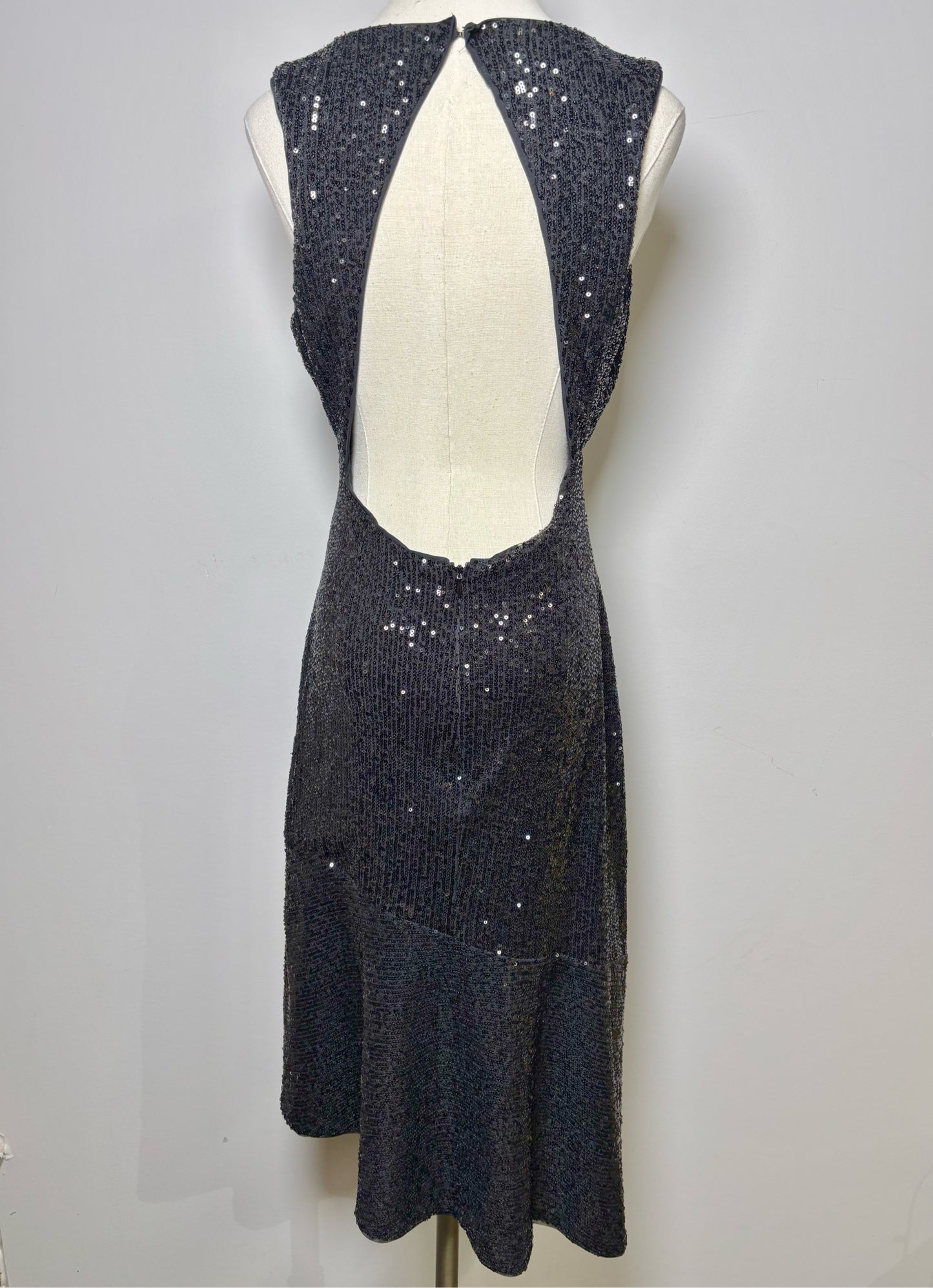 Women Size M BCBG Max Azria Black Sequins Dress