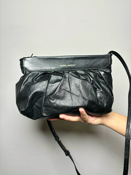 Isabel Marant Solid Leather Black Cowhide Purse