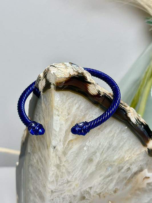 Blue Twist Cable David Yurman Solid Renaissance Bracelet