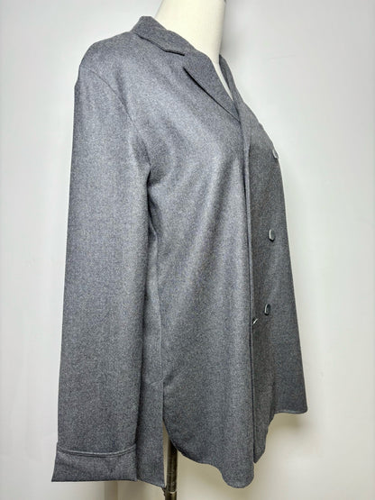 Women Size M Tibi Heather Gray Superfine Wool NWT Shirt-Jacket