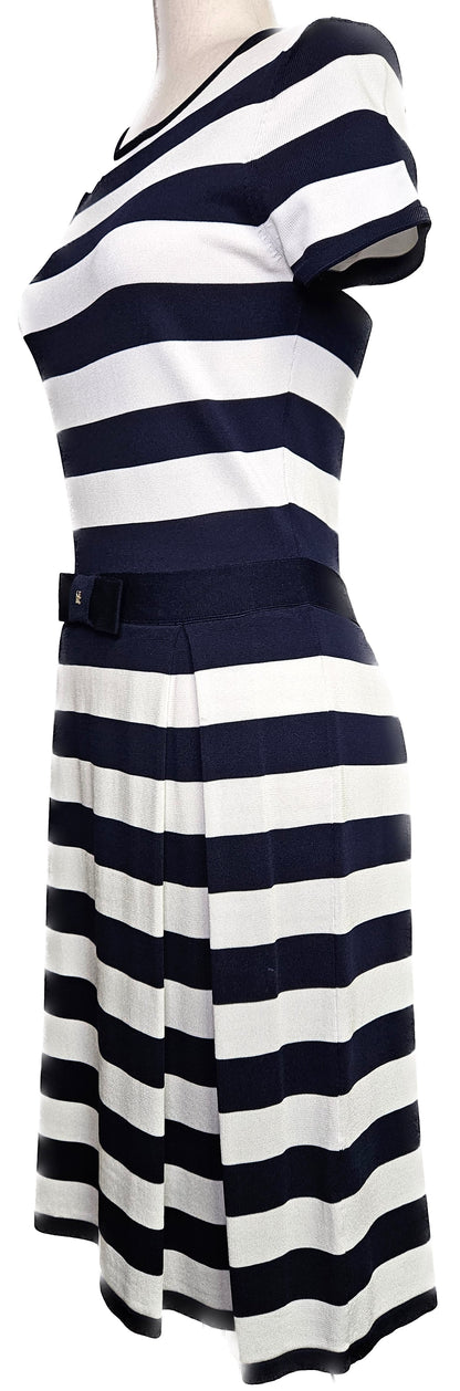 Carolina Herrera Blue Nautical Knit Dress