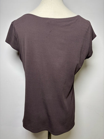 Brown Women Size M Eileen Fisher Silk Top