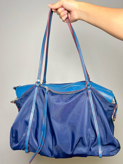 Blue MZ Wallace Solid Nylon Shoulder Purse