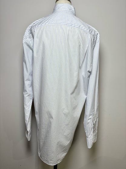 Wear Cisco White Cotton Stripe Men's Styled Shirt