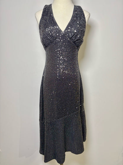 Women Size M BCBG Max Azria Black Sequins Dress