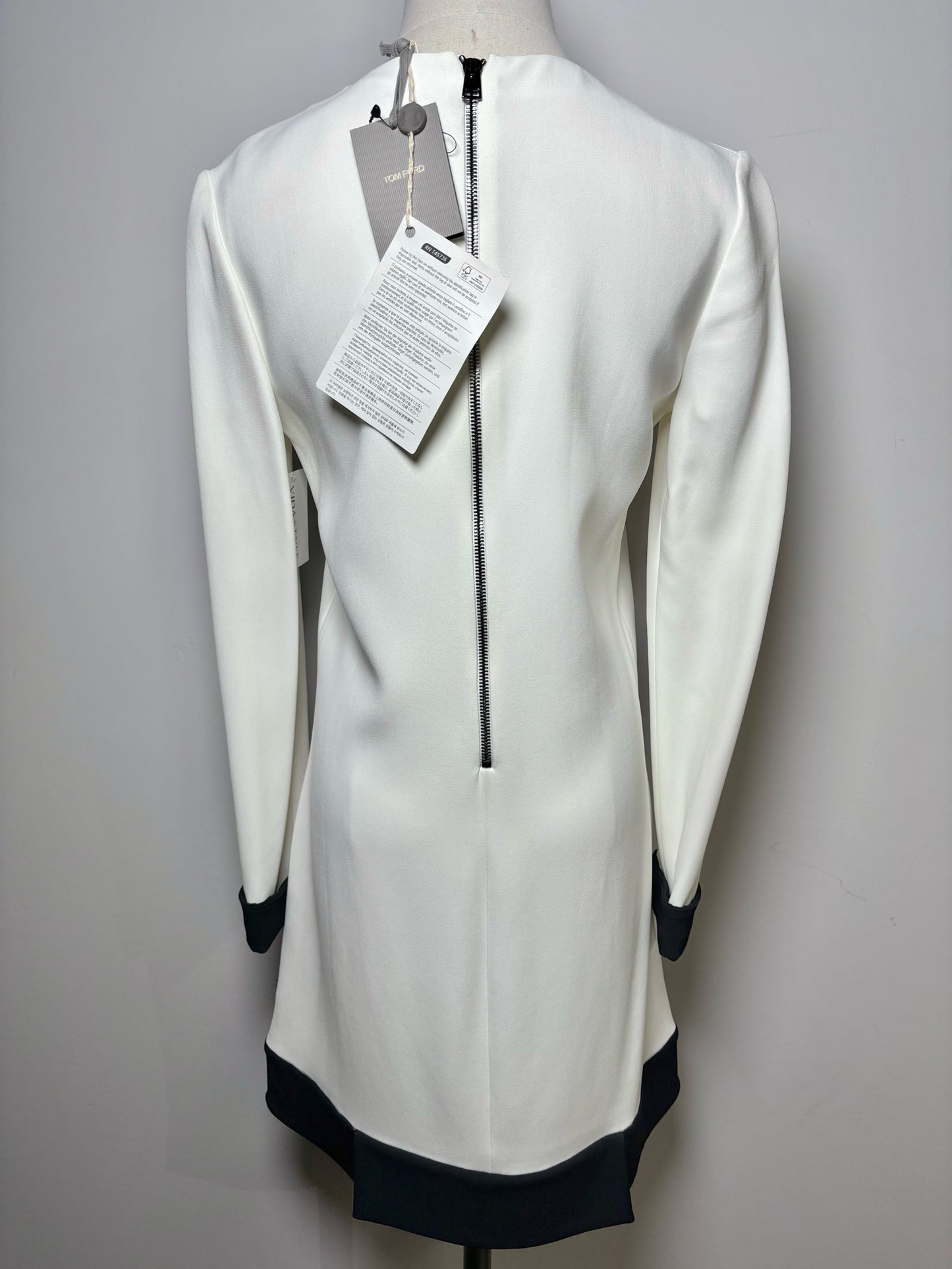 Women Size 42 Tom Ford Cream Solid Shift Dress