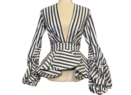 Johanne Ortiz Stripe St. Bart's Blouse