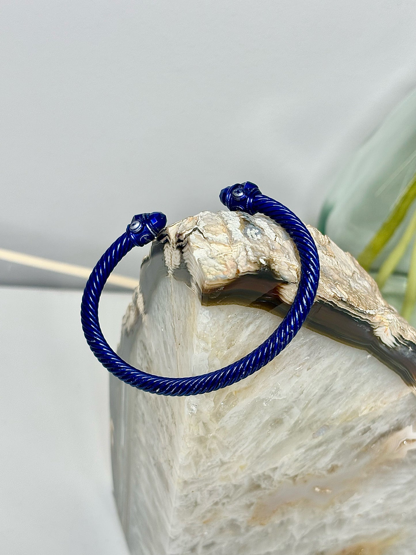 Blue Twist Cable David Yurman Solid Renaissance Bracelet