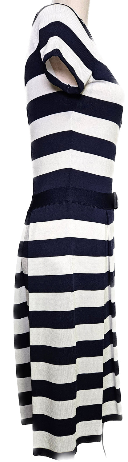 Carolina Herrera Blue Nautical Knit Dress