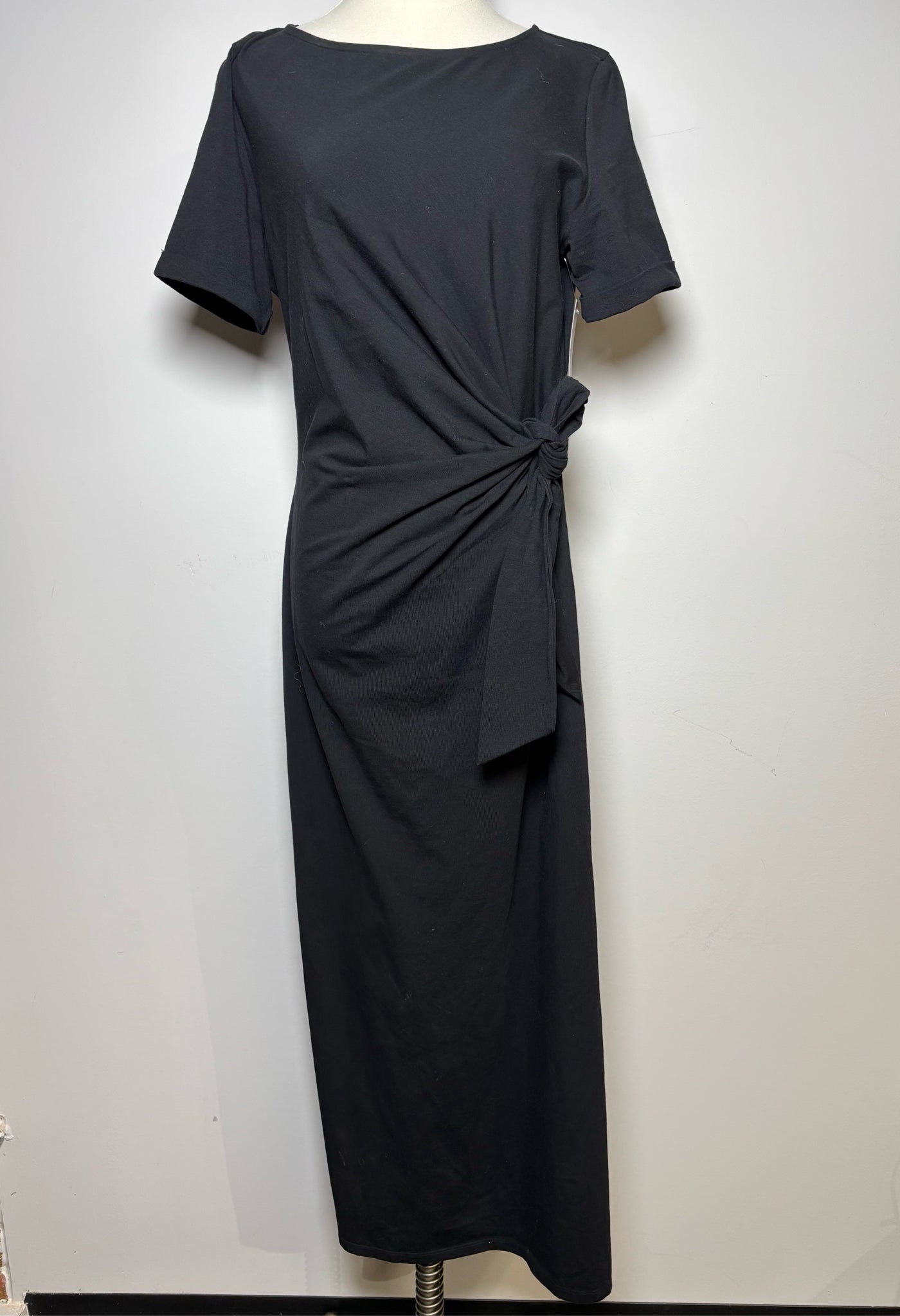 Women Size M Sezane Black Solid Cotton Dress