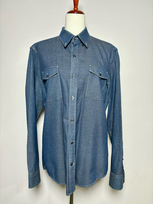 Mens Size L Vince Denim Men's Shirt