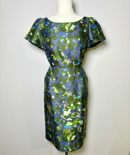 Women Size 10 J. Crew Multi-Color Floral Silk Sheath Dress