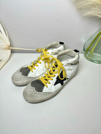 W Shoe Size 5.5 Golden Goose White Leather Cowhide Tennis shoes