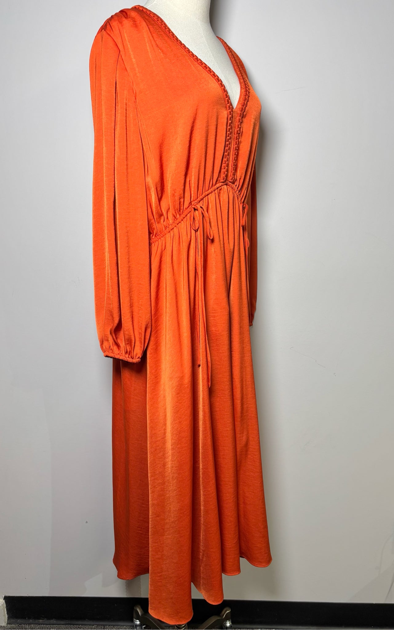 Women Size XXL Kobi Halperin Orange Long Sleeves Maxi Dress