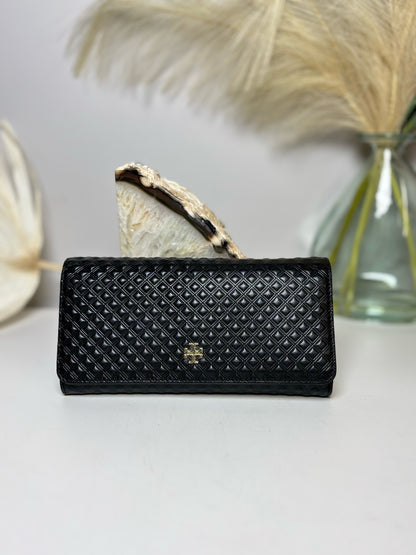 Tory Burch Leather Black Wallet