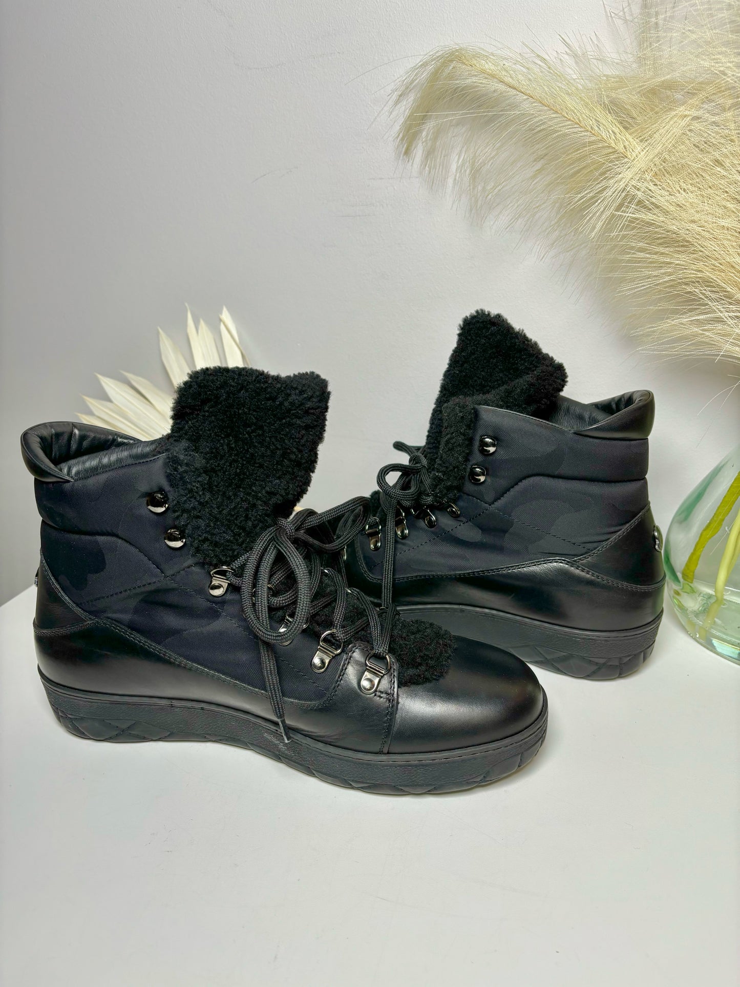 Mens Shoe Size 10 Moncler Black Men's Boots