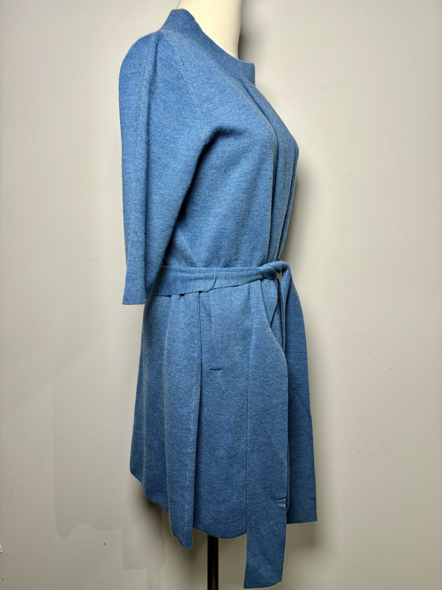 Women Size S Ann Mashburn Blue Solid Wool Dress