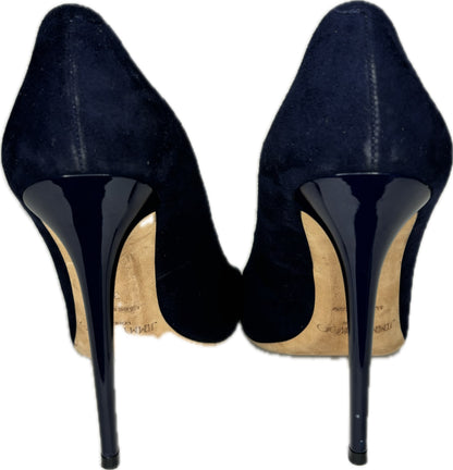 Jimmy Choo Navy Blue Suede Heels