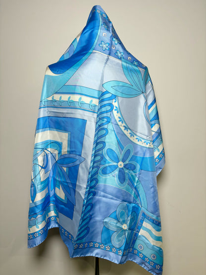 Zanellato Blue Print Silk Scarf