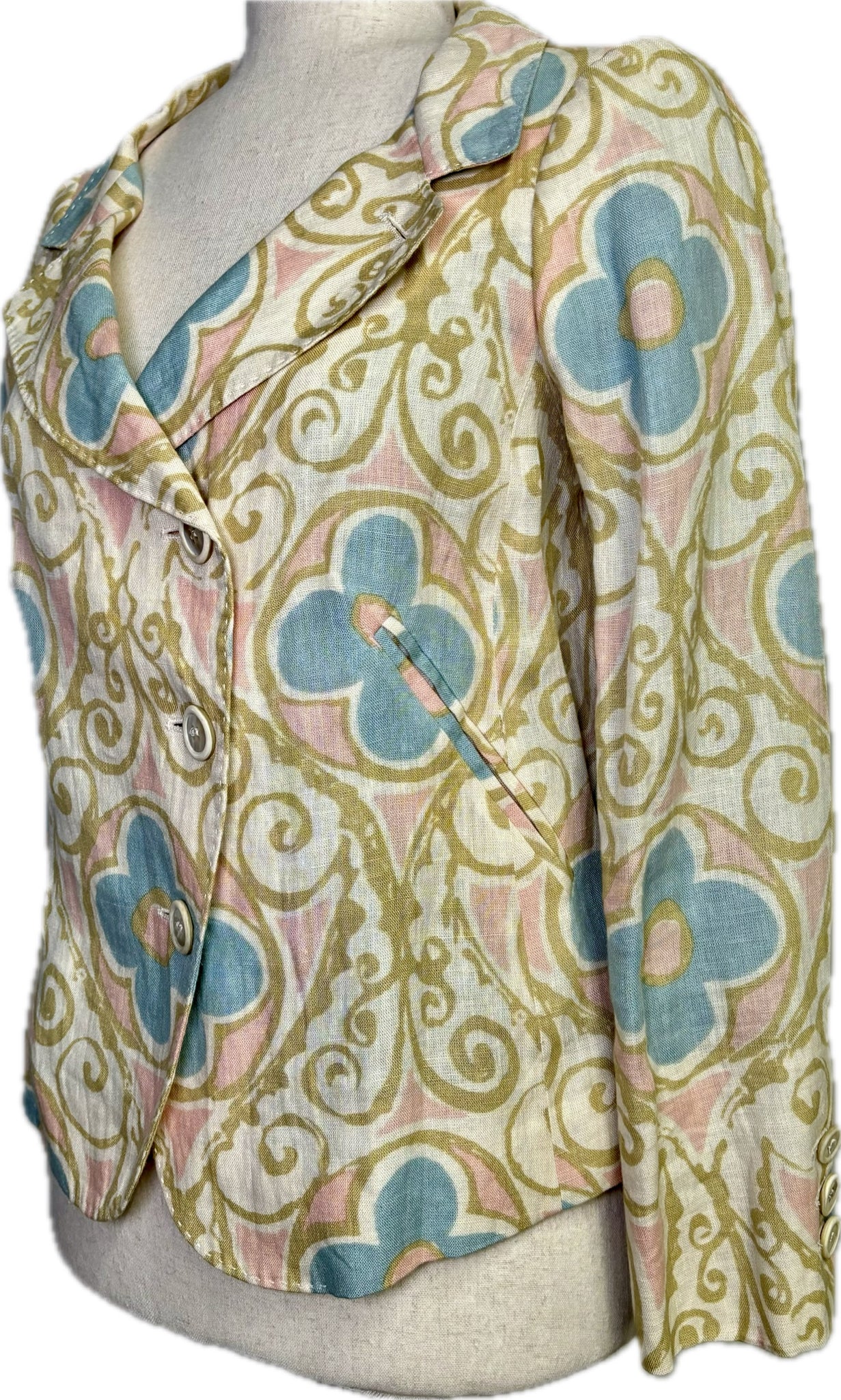 Moschino Floral Linen Blazer