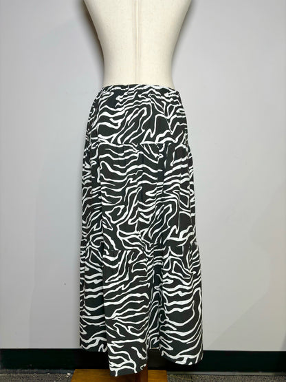 Women Size S Rails Black Swirl Cotton Maxi Tier Skirt