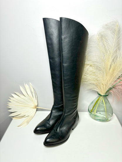 W Shoe Size 5 Black Alexander Wang Black Leather Sigrid Boots