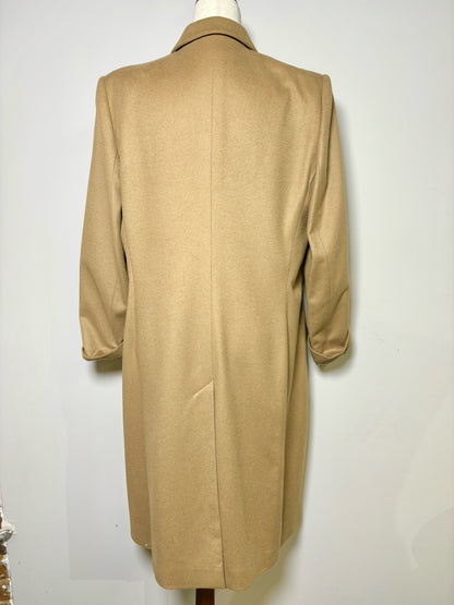 Women Size 12 Giorgio Armani Camel Solid Cashmere Long Coat