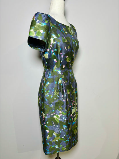 Women Size 10 J. Crew Multi-Color Floral Silk Sheath Dress