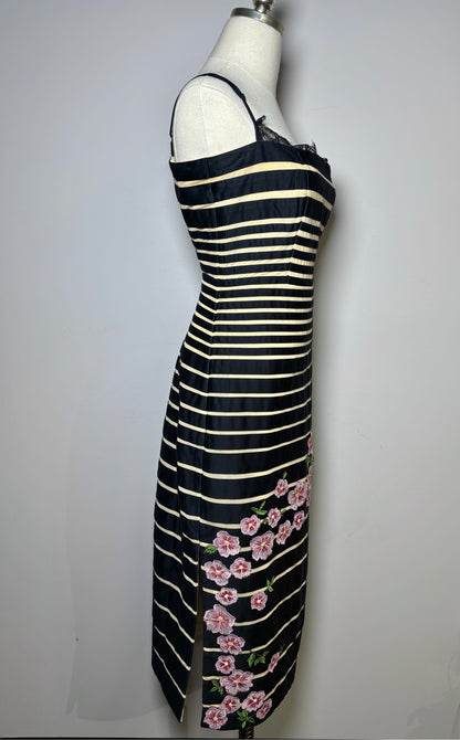 Women Size 10 Maeve Black Stripe Dress