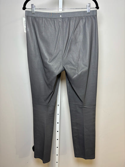 Women Size 46 Lorena Antoniazzi Gray Solid Lamb Leather Pants