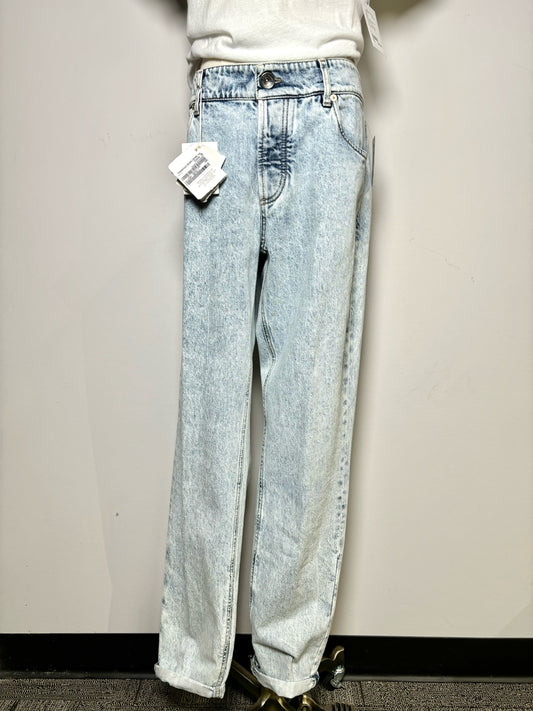 Women Size L Brunello Cucinelli Blue Acid Wash Pants