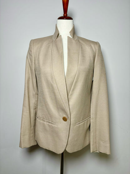 Women Size S Stella McCartney Tan Solid Wool Blazer