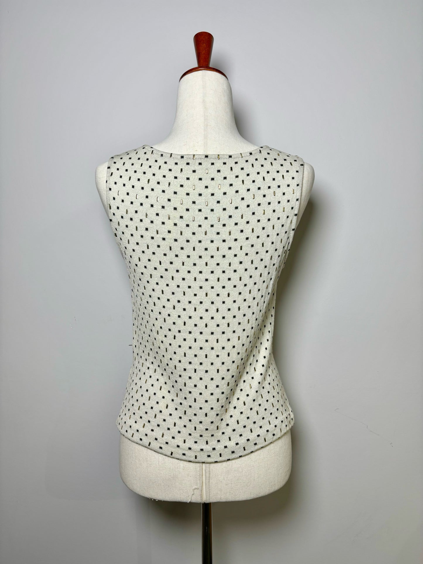 Women Size S St. John Cream Geometric Tank Top