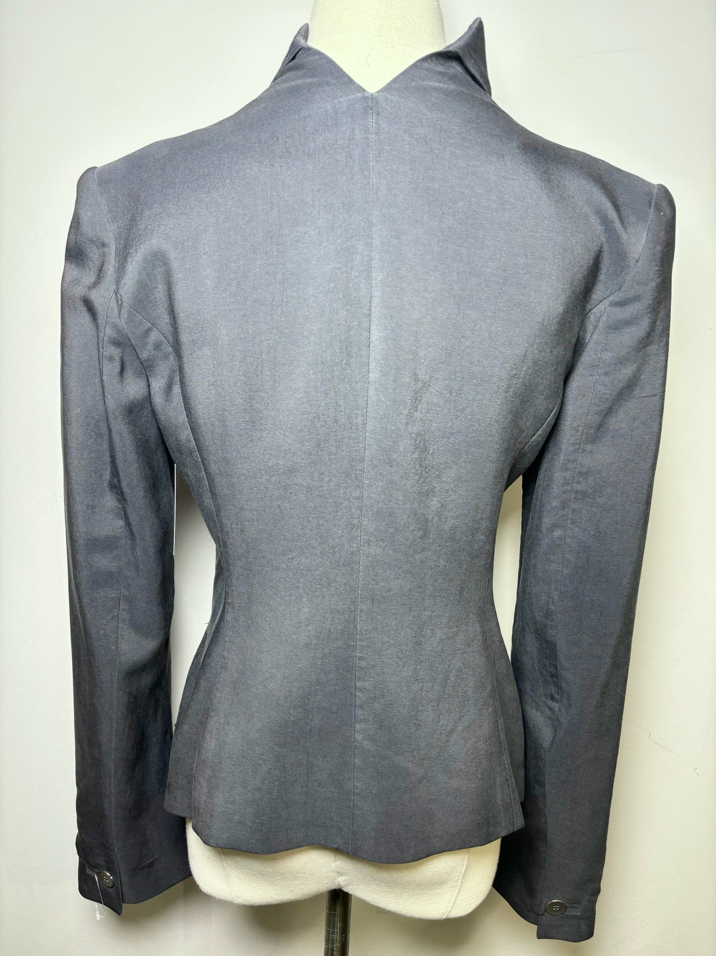 Women Size 6 theyskens' theory Navy Silk Blazer