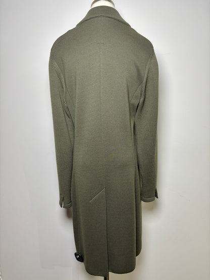 Women Size XL D. Exterior Forest Green Solid Wool Coat