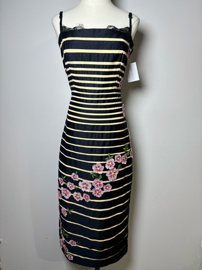 Women Size 10 Maeve Black Stripe Dress