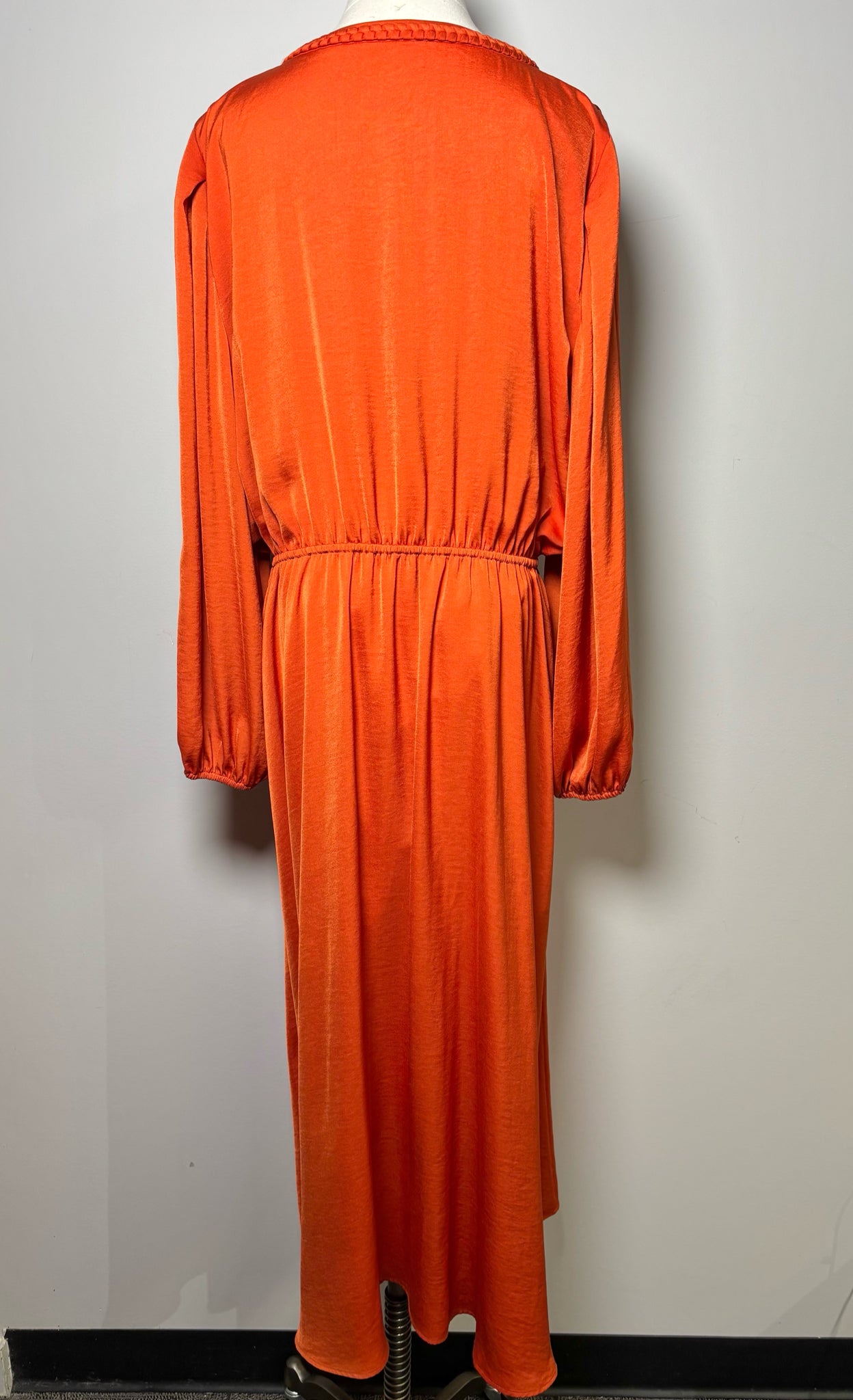 Women Size XXL Kobi Halperin Orange Long Sleeves Maxi Dress